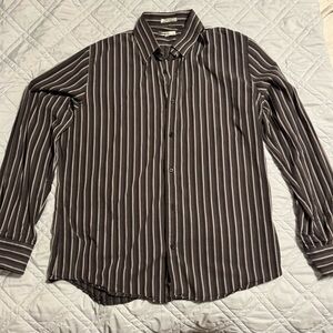 Express Men's Black Striped Shirt